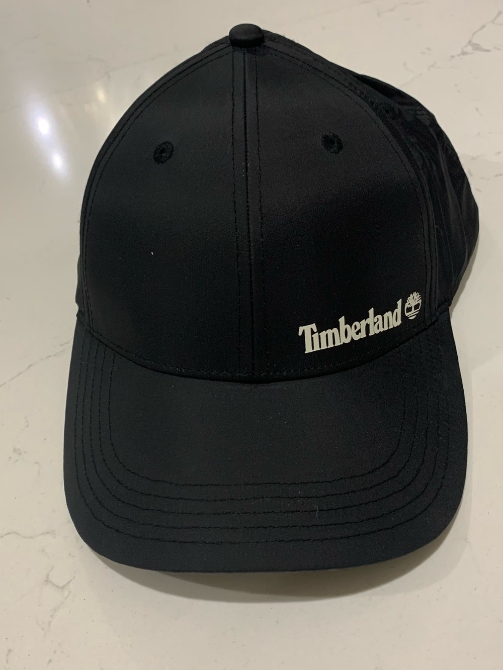 Timberland Black Baseball Cap with White Logo